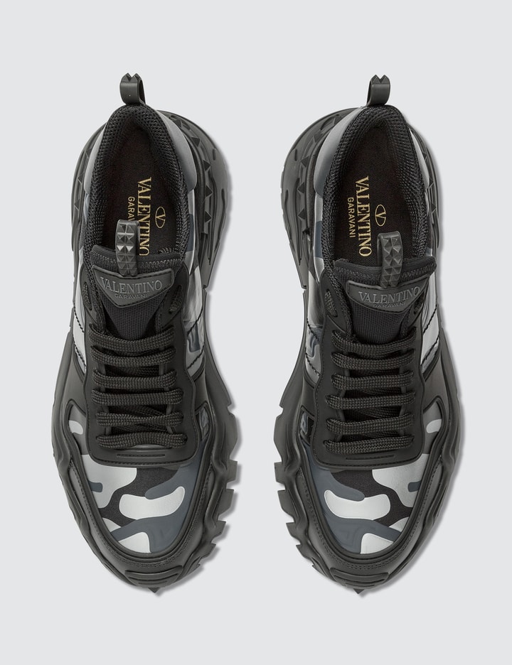 Valentino - Valentino Garavani Camouflage Rockrunner Plus Sneaker | HBX - Globally Curated