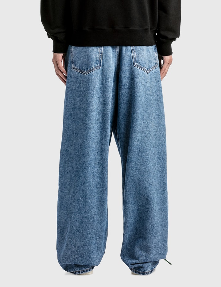 Off-White™ - Wide leg Tapered Jeans | HBX - Globally Curated Fashion ...