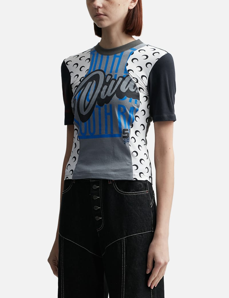 Marine Serre Regenerated Graphic ベビーフィット Tシャツ Regenerated Graphic Baby Fit T-Shirt • Marine Serre
