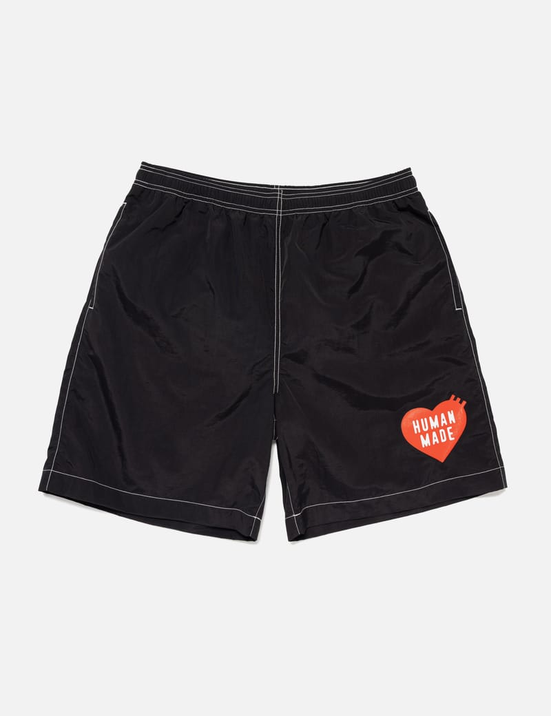 HUMAN MADE Swim Shorts ブラック Human Made Swim Shorts - Quick-dry nylon shorts with mesh lining