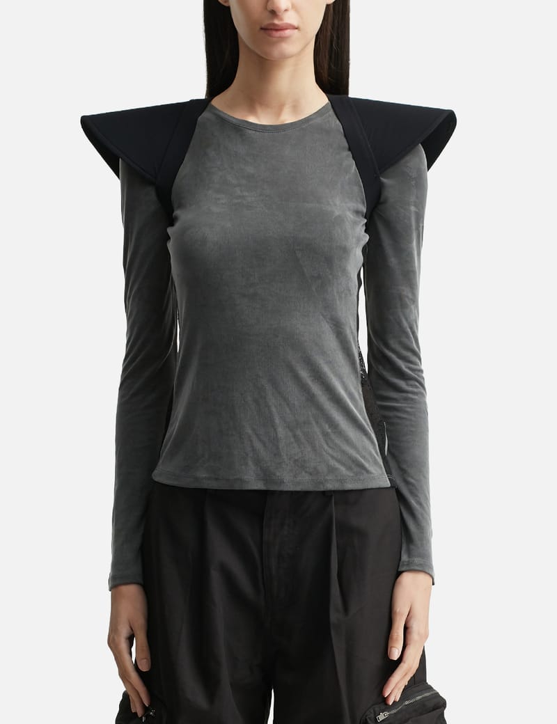 MM6 Maison Margiela - Logo Zip Knit Top | HBX