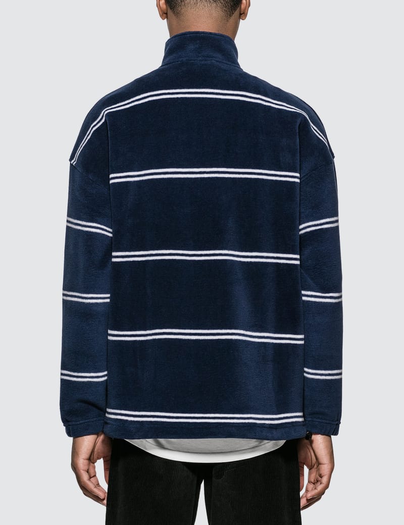 Polar striped outlet fleece pullover