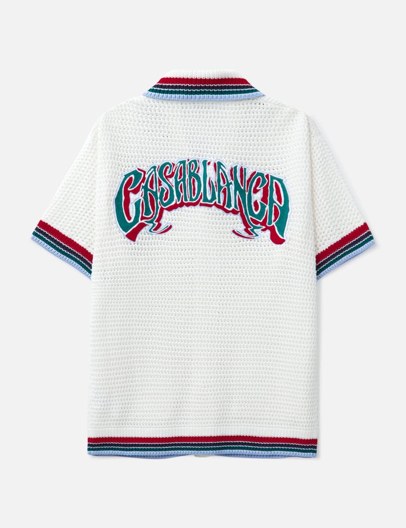 Tシャツ・カットソー Casablanca 'Sporty Faux Crochet' shirt Casablanca - Sporty Faux Crochet Shirt | HBX - Globally