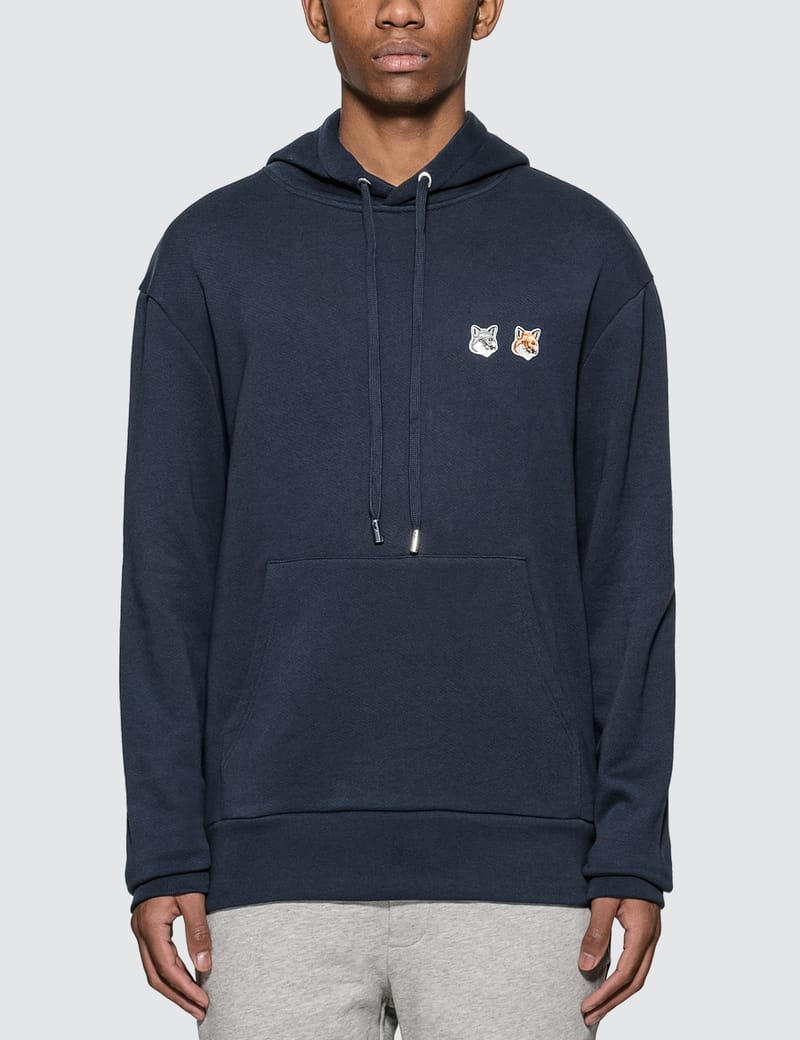 Maison kitsune double fox head 2024 hoodie