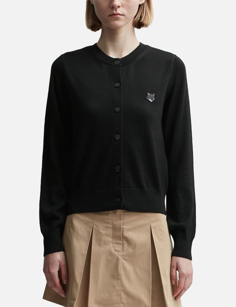 Maison Kitsuné - BOLD FOX HEAD PATCH REGULAR CARDIGAN | HBX