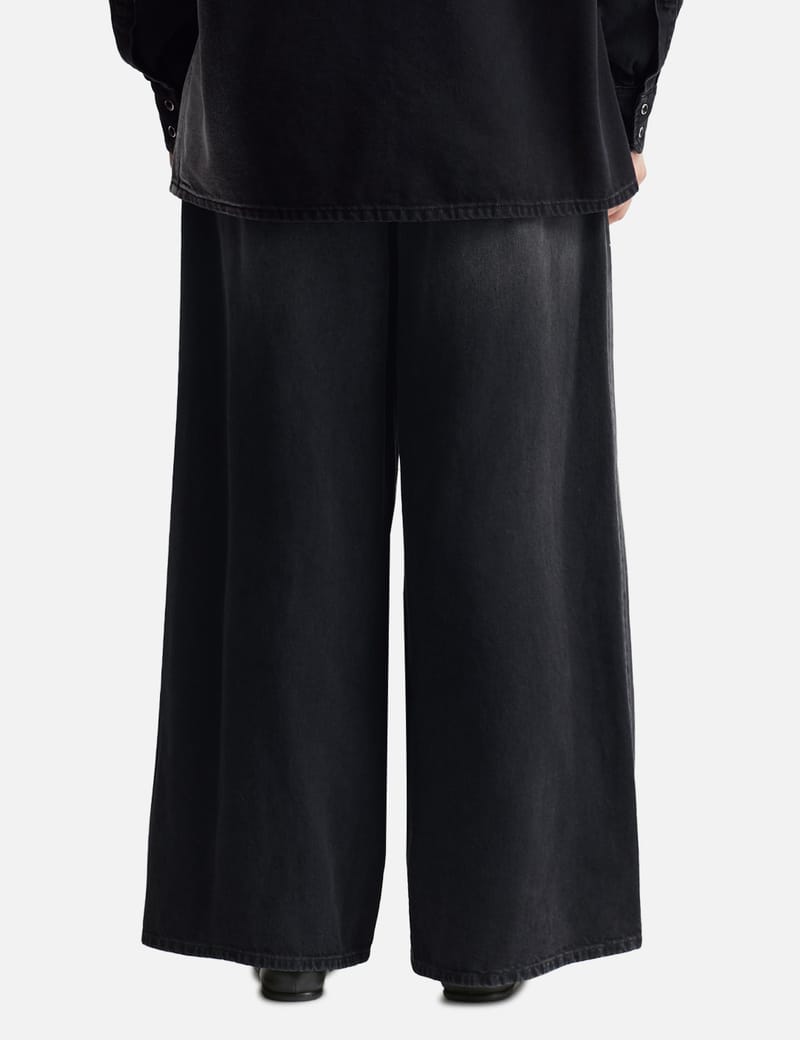 MM6 Maison Margiela Wide-leg Jeans - Black cotton wide-fit with