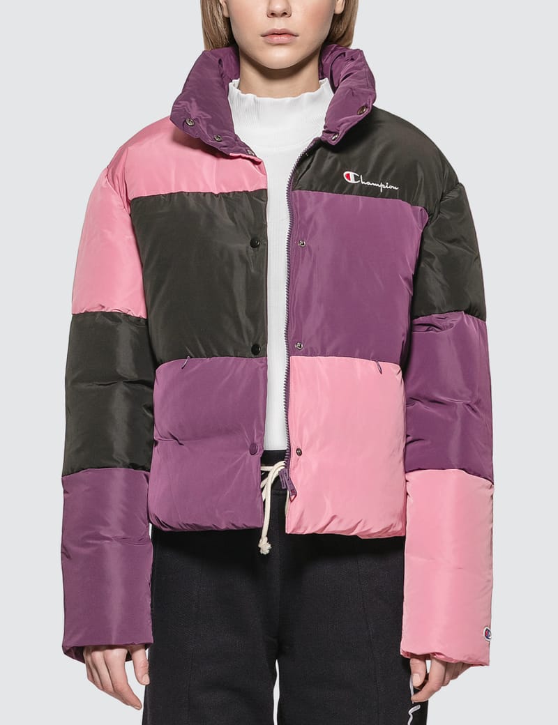 Champion colour block 2025 quilted puffer jacket