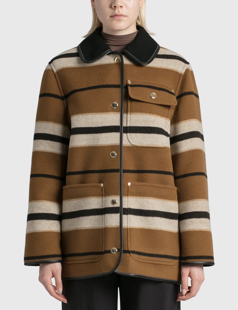 Burberry striped jacket best sale