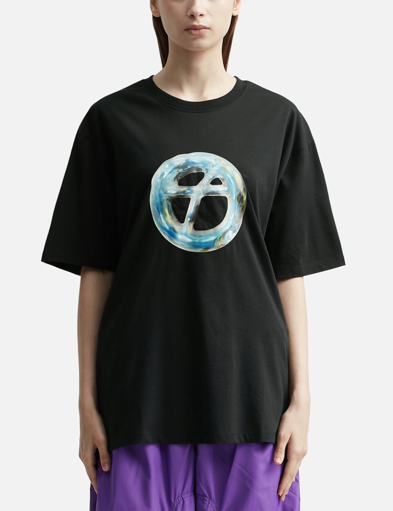 【OPEN YY】BACK SLIT SYMBOL TEE (BLACK) Open YY - BACK SLIT SYMBOL TEE | HBX - Globally Curated