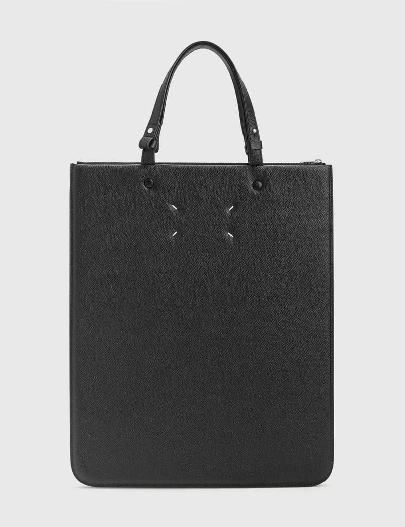 バッグ Maison Margiela cow hide leather totebag MM6 Maison Margiela Japanese Leather Tote Bag | Black | FARFETCH