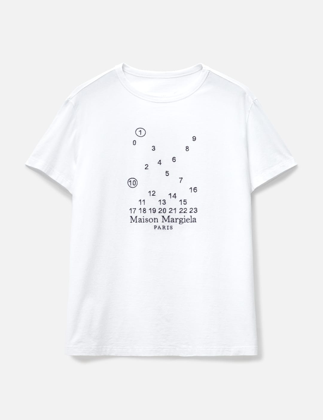 新品 Maison Margiela ナンバリング ロゴ コットン Tシャツ M