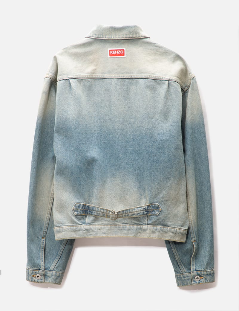 Kenzo - STONE BLEACH DIRTY DENIM TRUCK JACKET | HBX - Globally