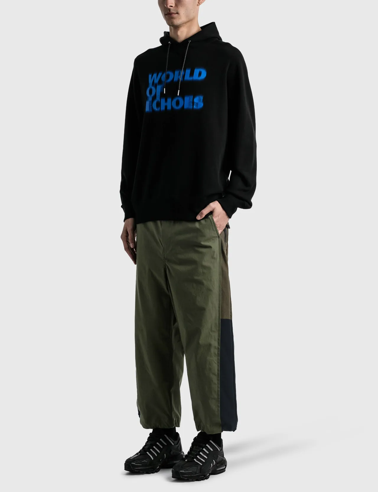 Sacai - Cotton Oxford Grosgrain Pants | HBX - Globally Curated