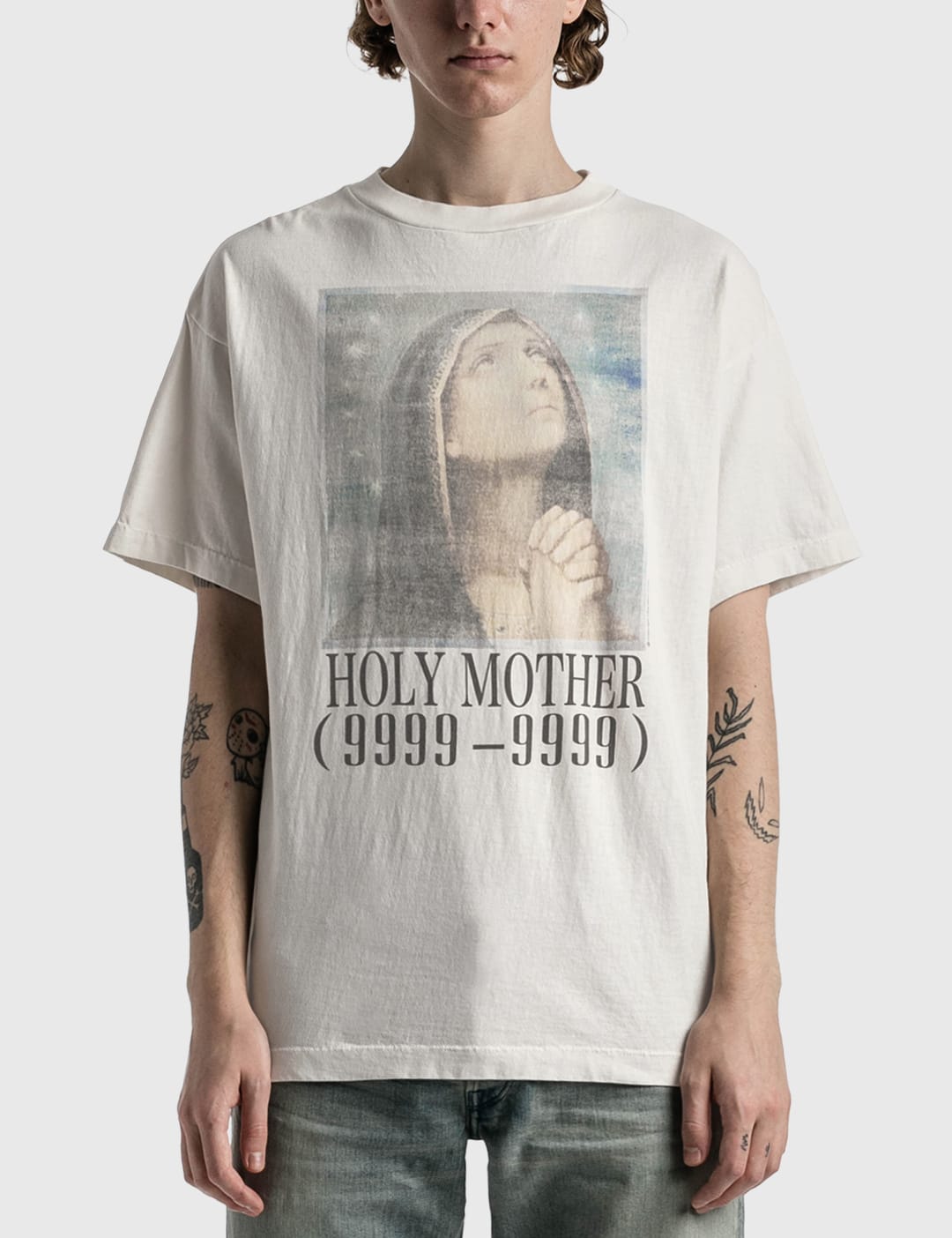 saint michael SS TEE / HOLY MOTHER / WHT-