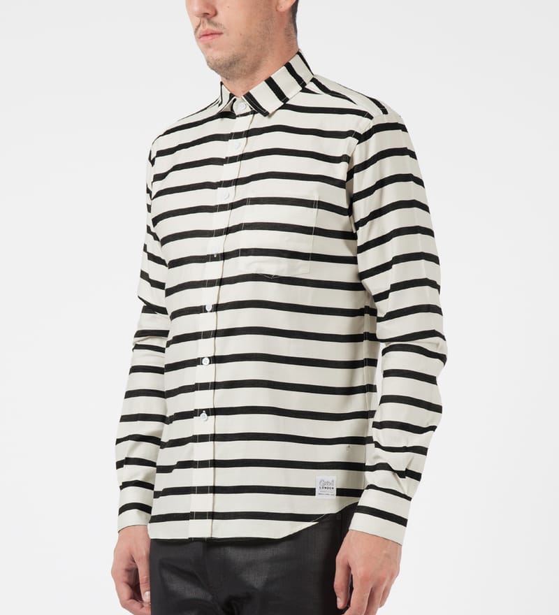 GRIND LONDON - Black/White Stripe Shirt | HBX - Globally Curated