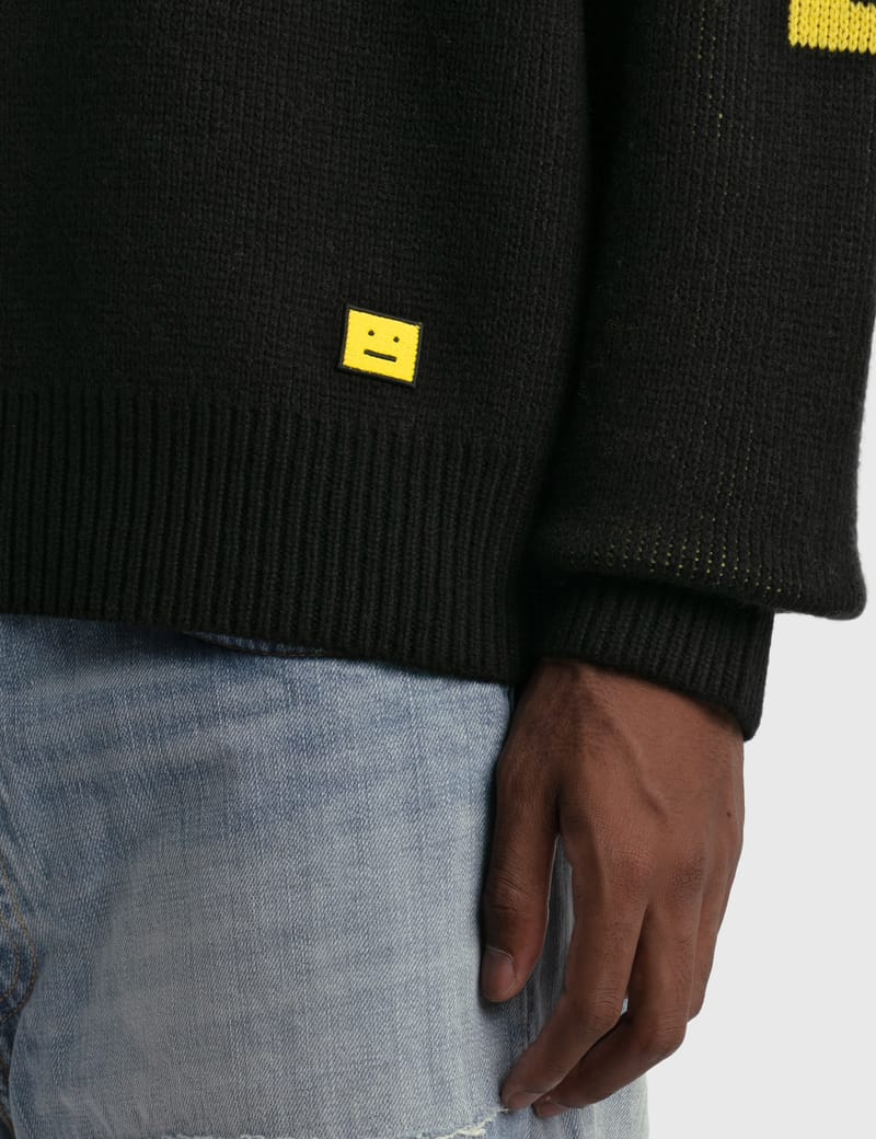 acne studious ニット　evil is life Acne Studios - Nimah Animaton Evil Face Sweater | HBX