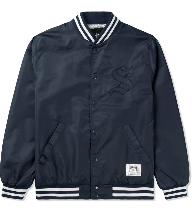 STUSSY stadium jacket satin fabric XL