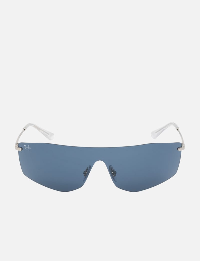 Ray-Ban Alix Bio-Based - Futuristic rimless shield sunglasses with