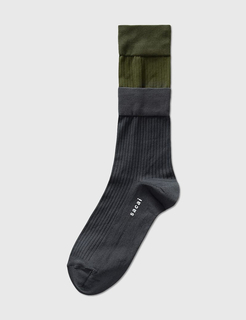 パリコレクション Sacai - ハイプビースト(Hypebeast - HBX | ソックス レイヤード レッグウェア