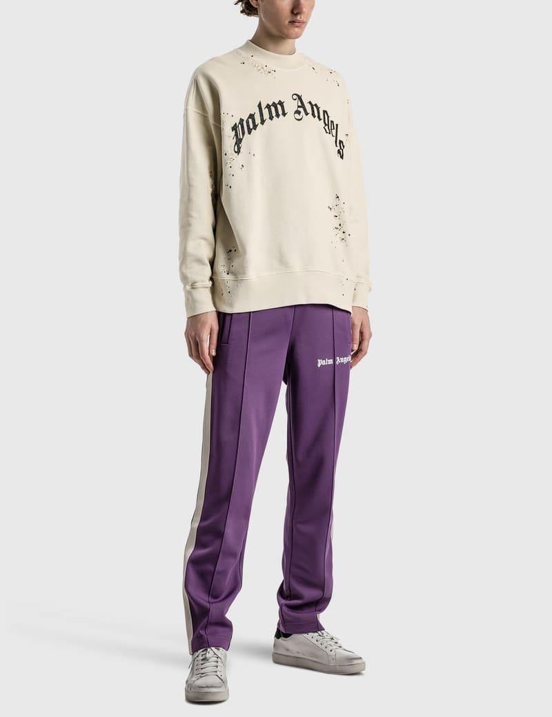 Palm Angels - Glittered Logo Crewneck Sweatshirt | HBX