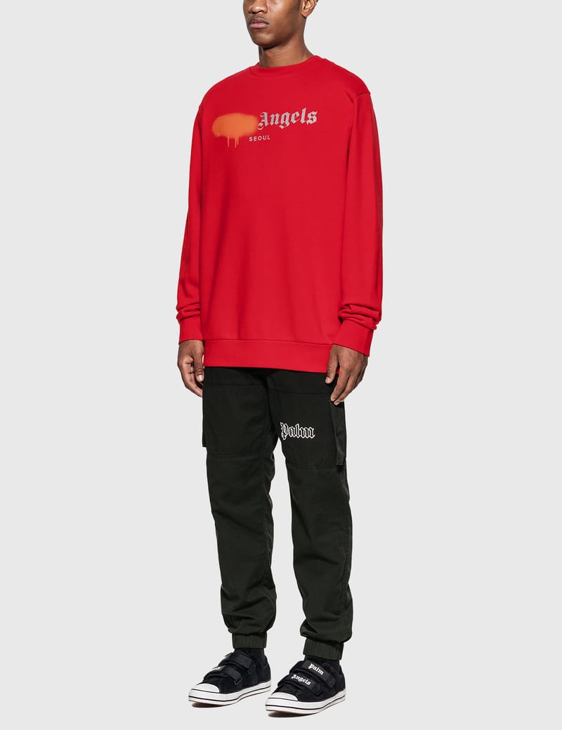 Palm Angels I Love PA crew-neck Sweatshirt | Black | FARFETCH BH