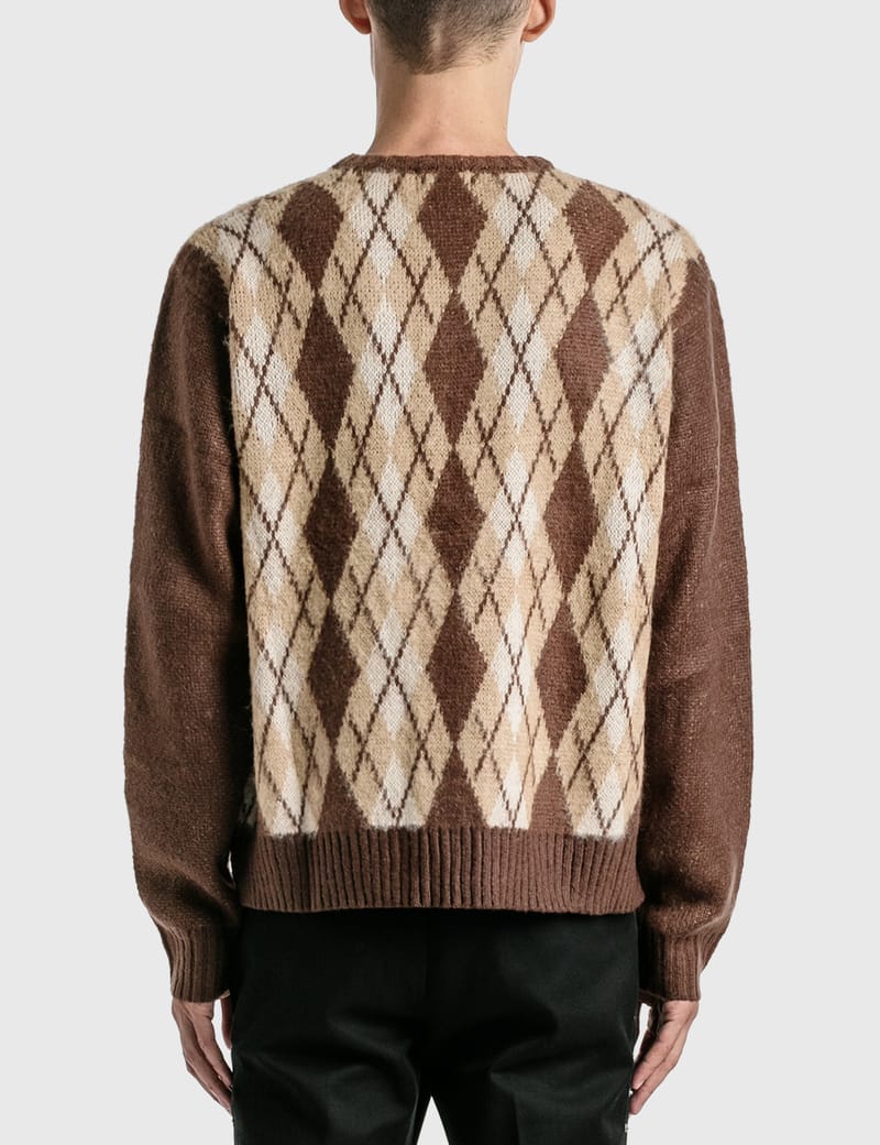 ARGYLE SHAGGY KNIT