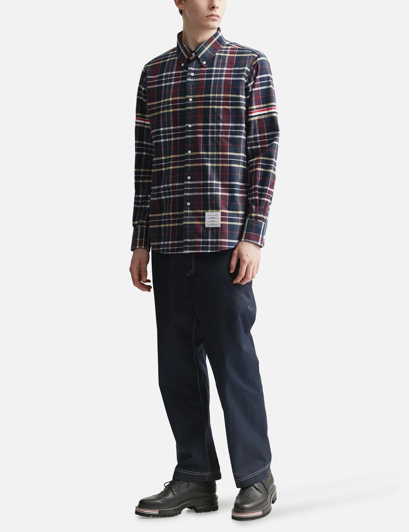 Thom Browne - Tartan Cotton Flannel Shirt | HBX - Globally