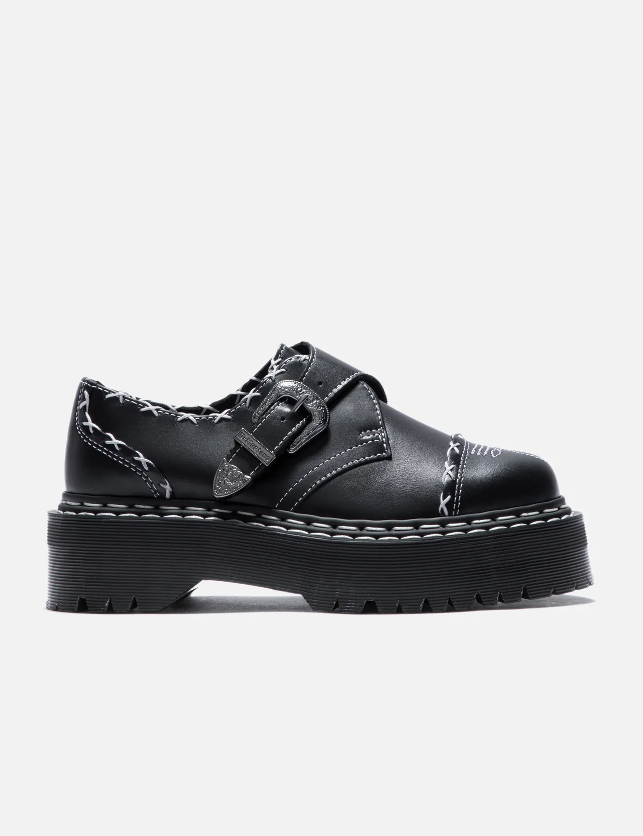 Dr. Martens - Monk Quad GA Wanama Leather Shoes | HBX