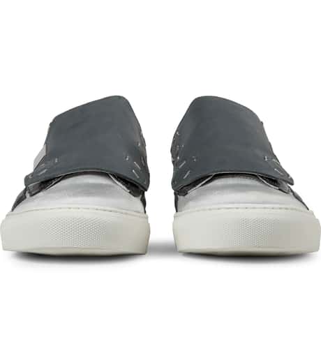 Raf Simons - White/Grey Removable Lace Guard Shoes | HBX