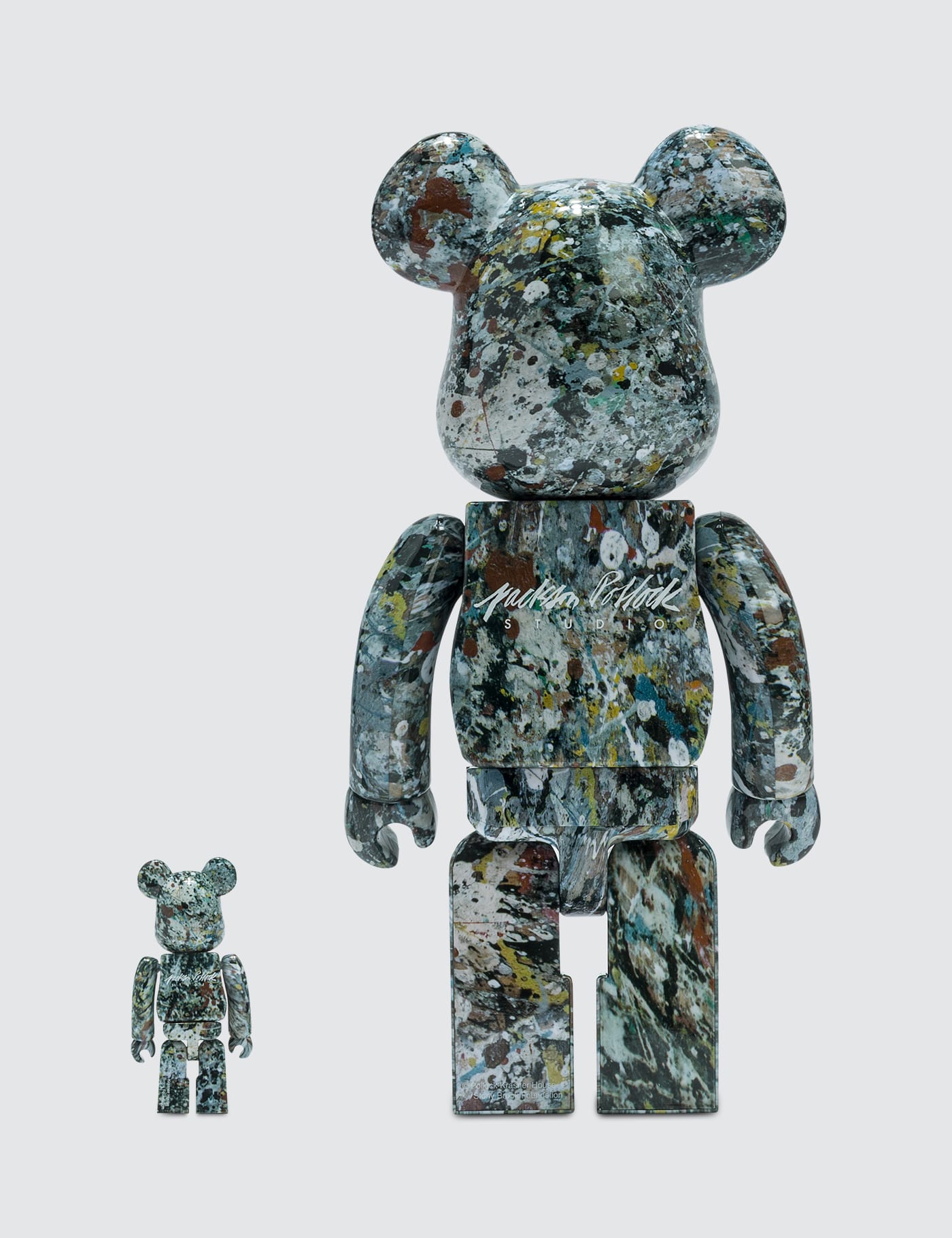 Medicom Toy - Jackson Pollock Bearbrick 400 + 100% Set Ver. 2.0
