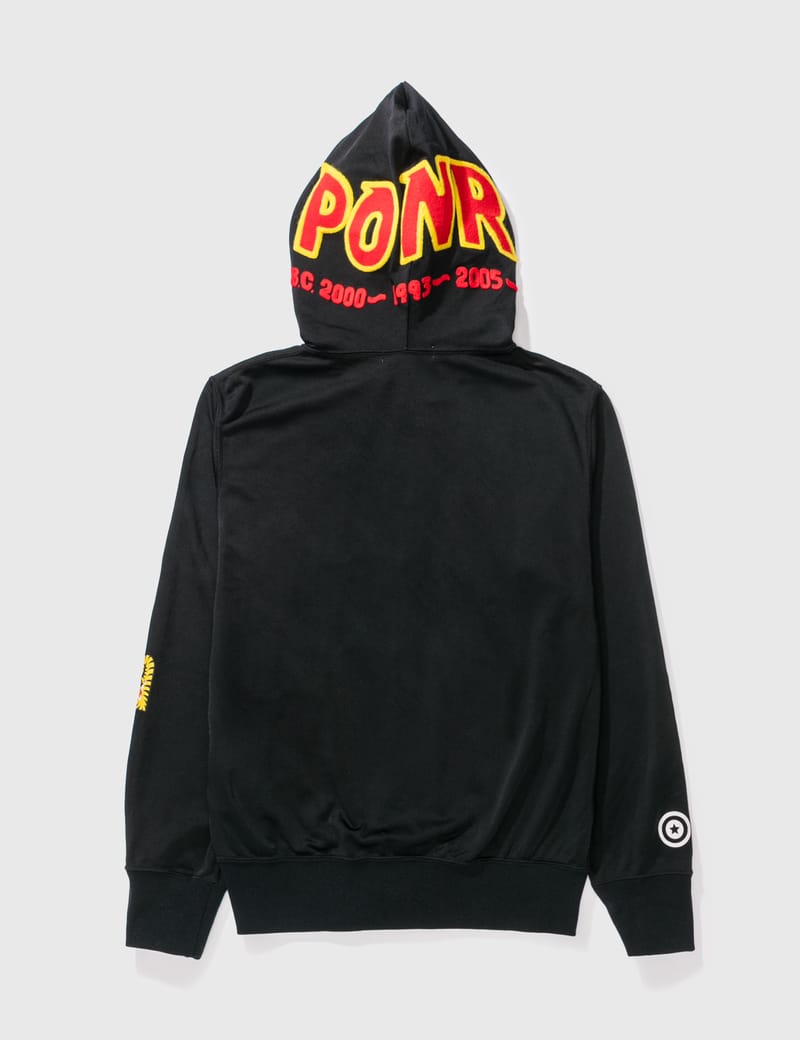 Bape ponr shark hot sale hoodie black