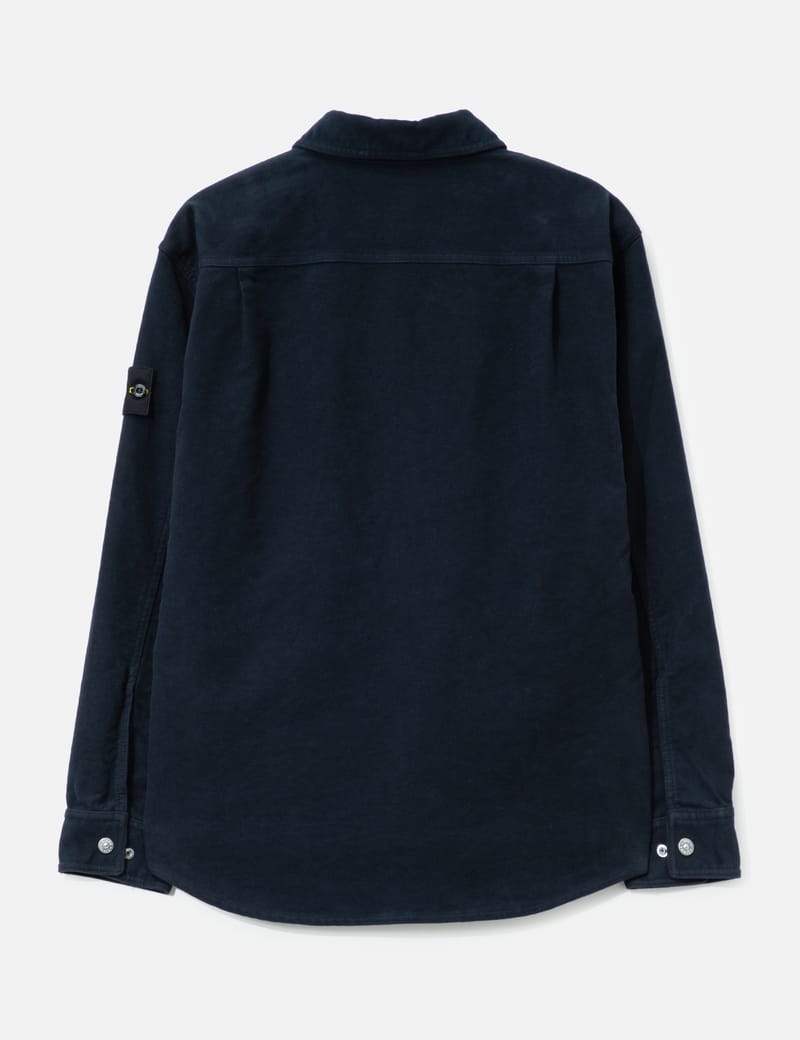 Stone Island Cotton Moleskin - ネイビーブルーのコットンジャケット