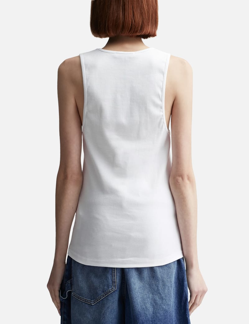 Tシャツ・カットソー J W ANDERSON WHITE COTTON TANK TOP JW Anderson Jw Anderson Cotton Tank Top in White | Lyst