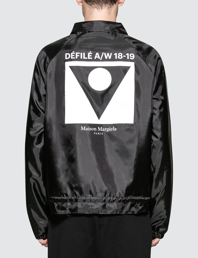 Maison Margiela - Black Logo Nylon Coach Jacket | HBX - Globally