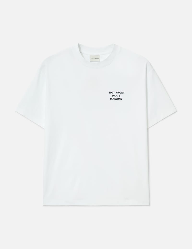 Drôle de Monsieur Le T-Shirt Slogan - 240 GSM optic-white tee with