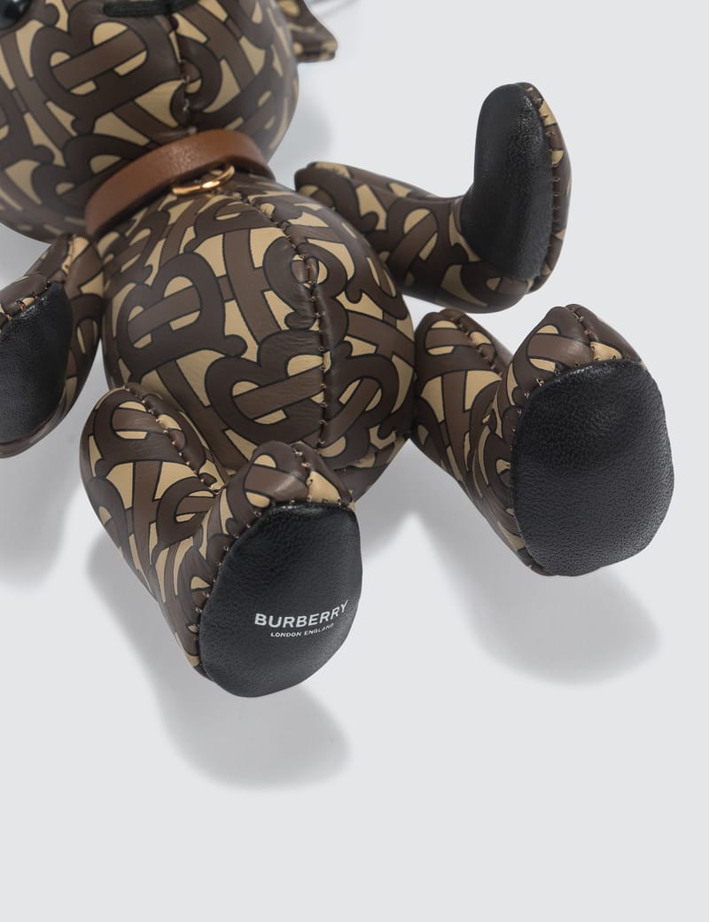 Burberry - Thomas Bear Charm in Monogram Print Leather | HBX