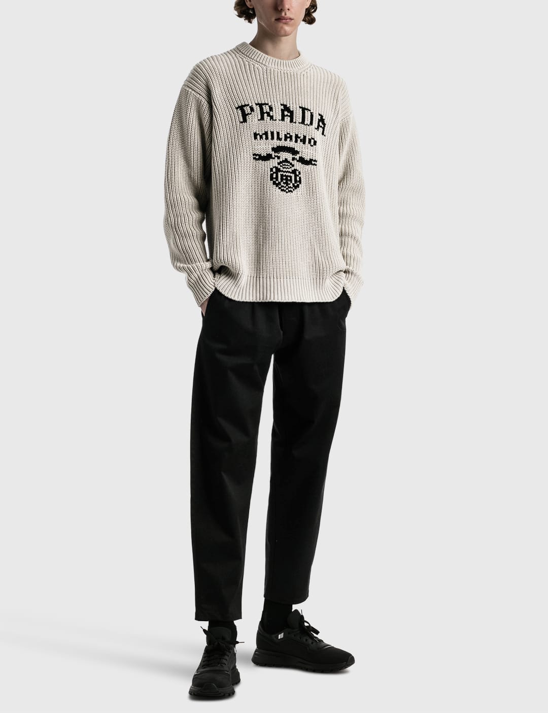 Prada - プラダ ロゴ ニットセーター | HBX - ハイプビースト 