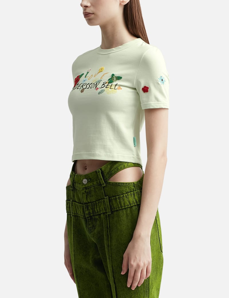 ■ANDERSSON BELL■ Kyra Blooming Fabric Flower T-Shirt atb11 anderssonbell | KYRA BLOOMING FABRIC FLOWERS T-SHIRT