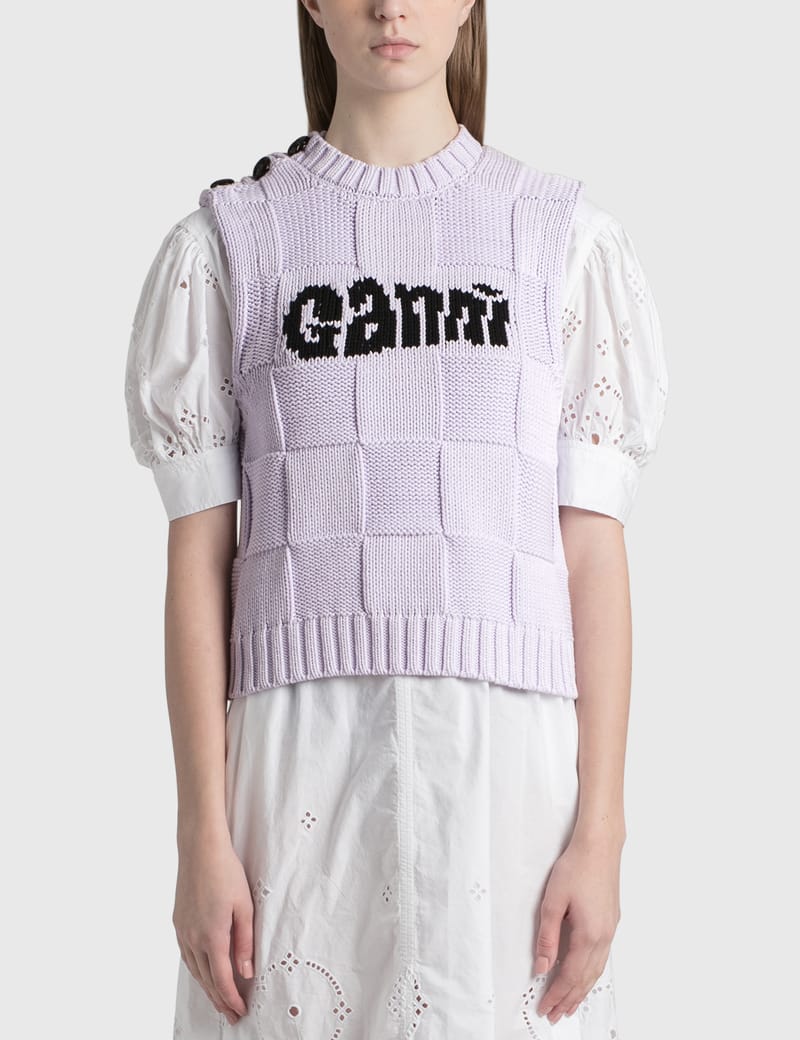 GANNI  ロゴベスト　ニット　新品