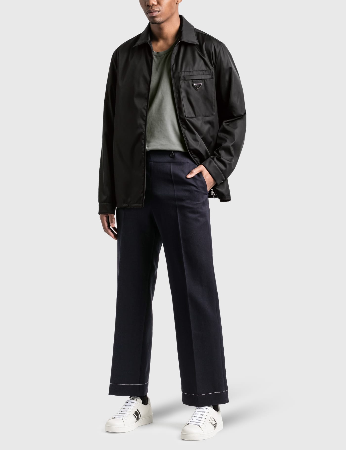 Prada - Re-Nylon Zip Up Jacket | HBX - Globally Curated Fashion 