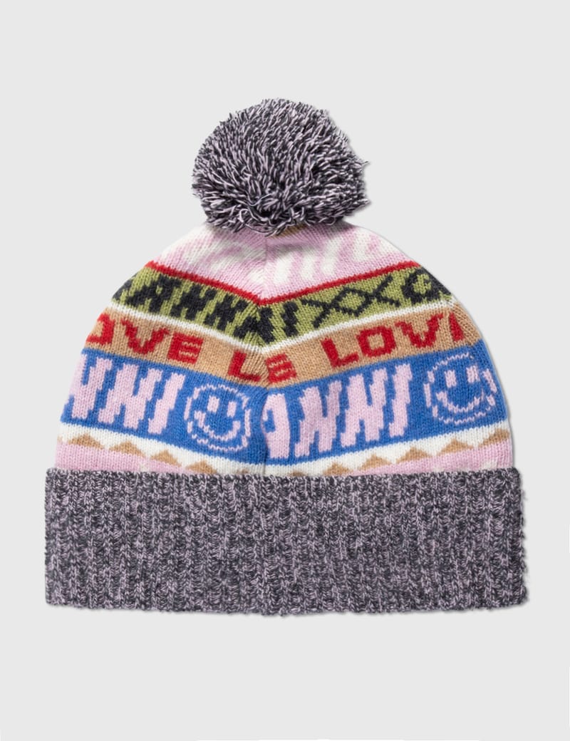 Ganni - Graphic Wool Beanie | HBX