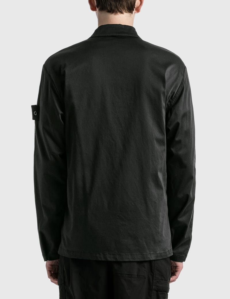 Stone Island - Stretch Cotton Lyocell Satin Ghost Overshirt | HBX