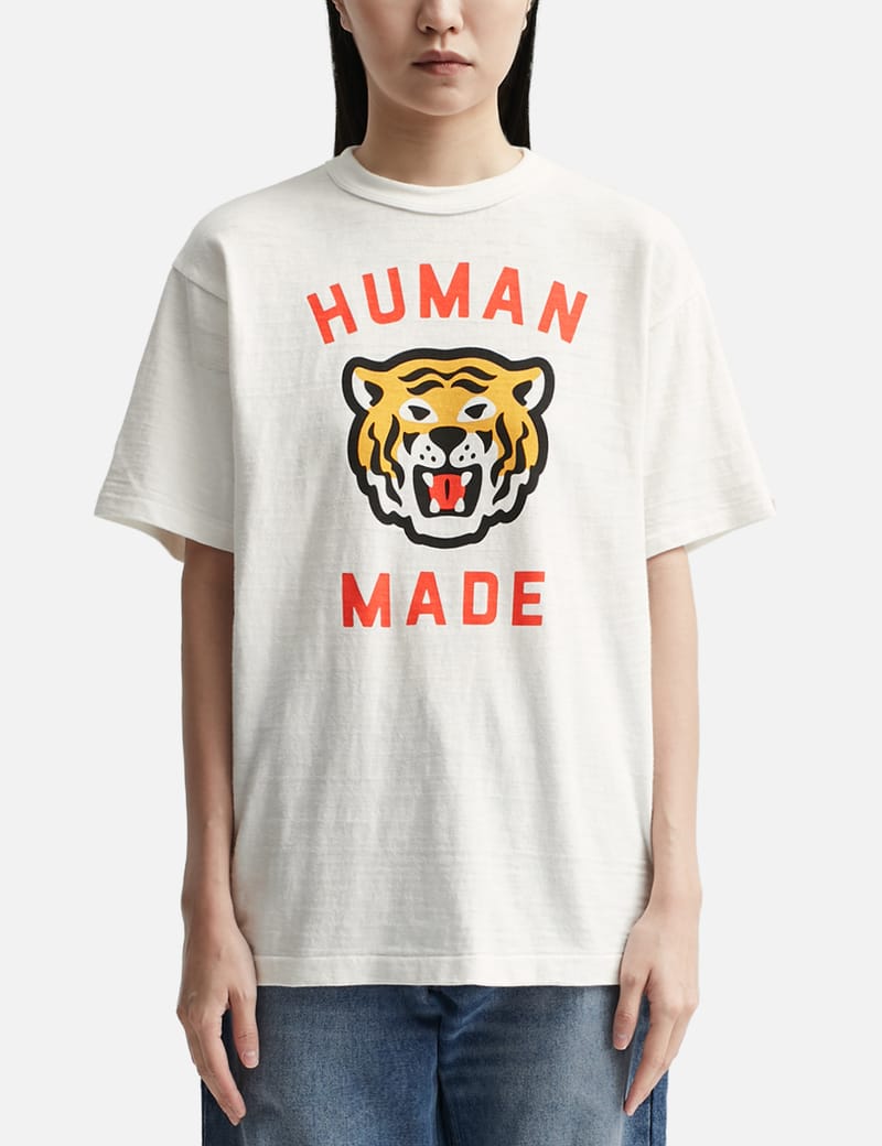 HUMAN MADE White Tiger Graphic Tee White
