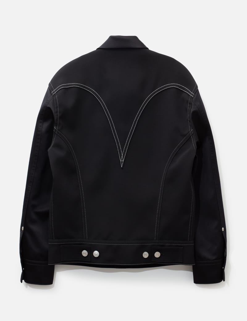 Junya Watanabe Man Wool & Silk Trucker Jacket - Refined black