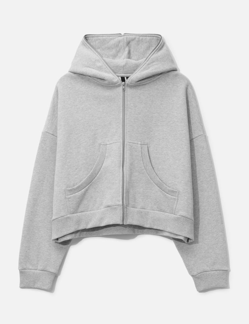 On Hoodie グレー S S-GINN-HOOD-PAK Burnout hoodie with metal-look logo｜グレー