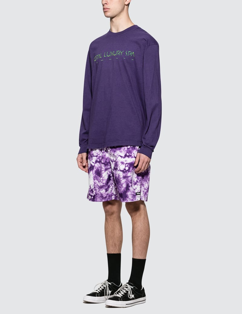 Stussy bleach nylon store mountain short