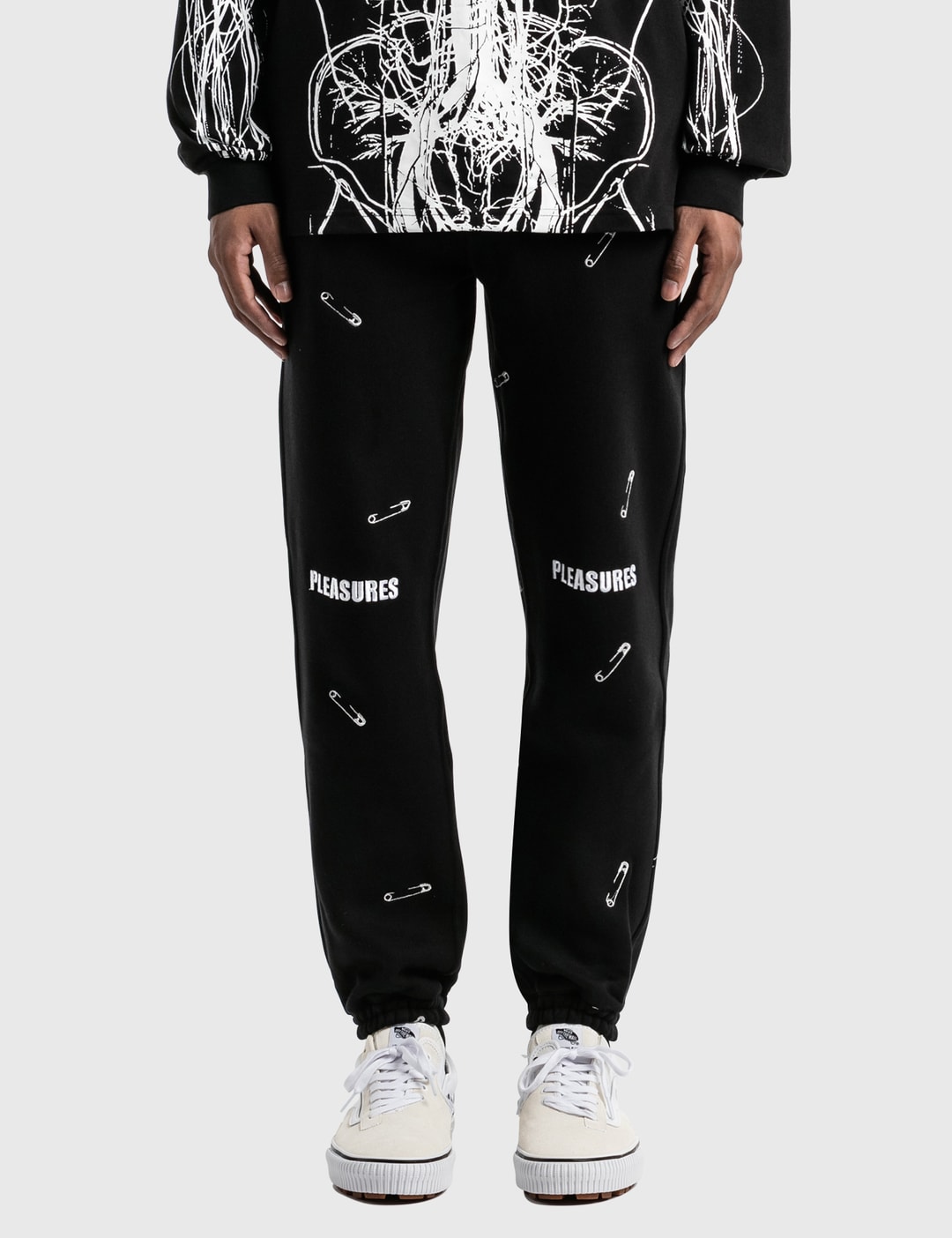 Pleasures - Safety Embroidered Sweat Pants | HBX - Globally Curated ...