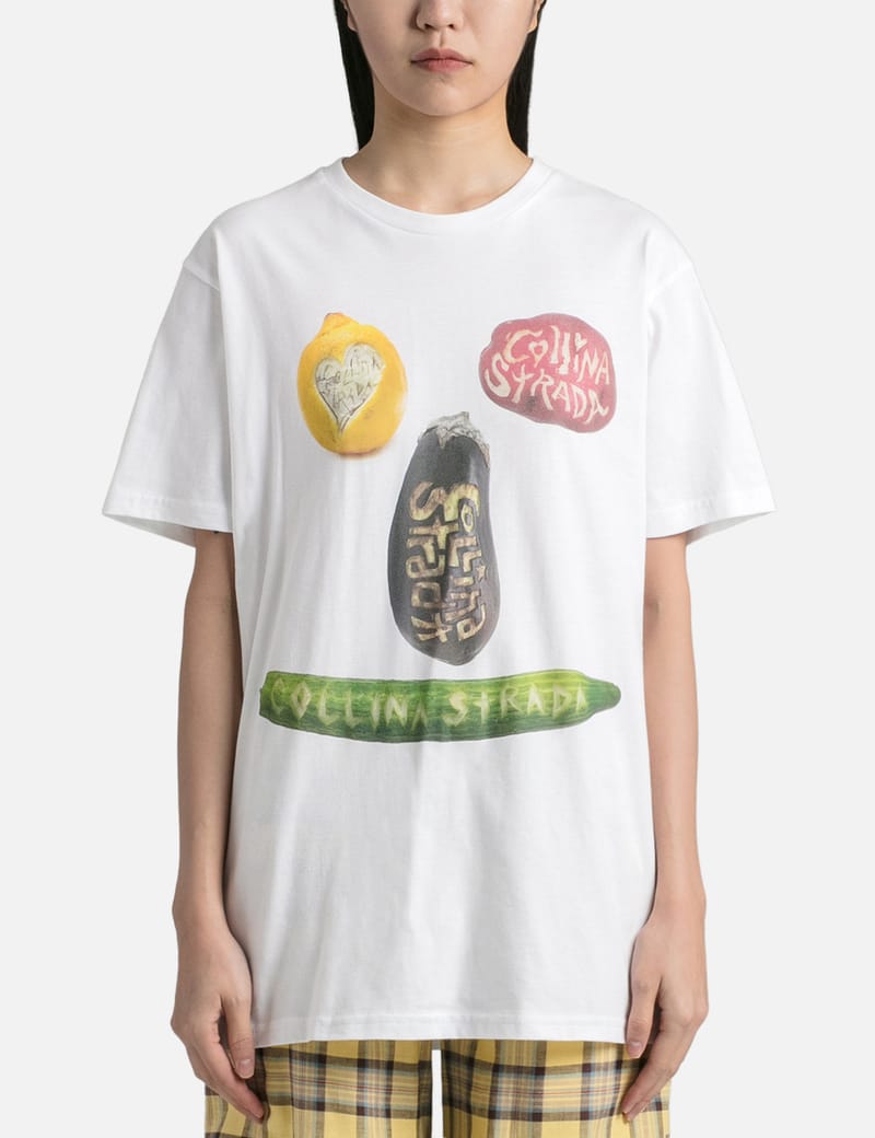 【関税込み】Collina Strada Tシャツ Collina Strada graphic-print Organic Cotton T-shirt | White