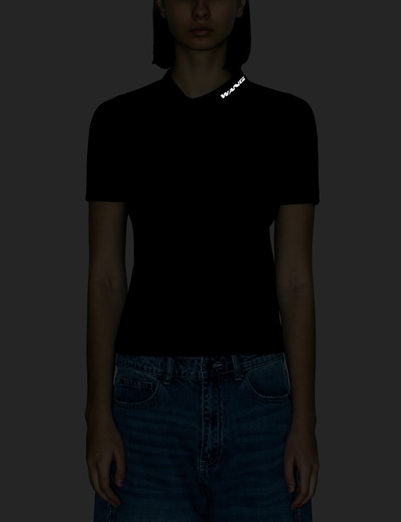【ALEXANDER WANG】Rash guard t-shirt with logo /ロゴTシャツ Logo-Detailed Rash Guard in BLACK | alexanderwang®