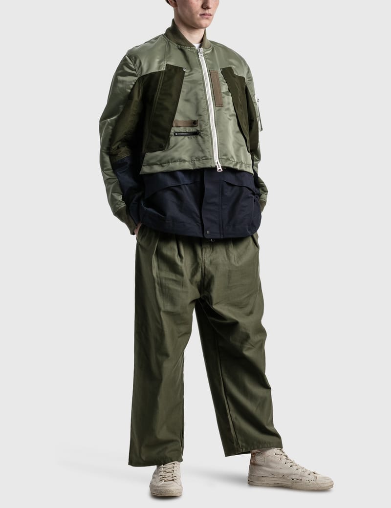 Sacai - Nylon Twill Mix Blouson Jacket | HBX - Globally Curated